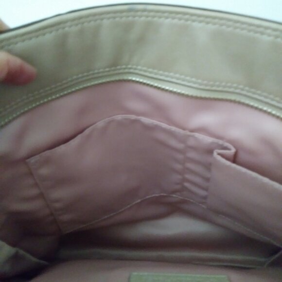 Coach Beige Double Handle Tote Bag - Picture 7 of 12